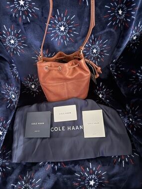 NWT Cole Haan Tan Leather Mini Crossbody Bag